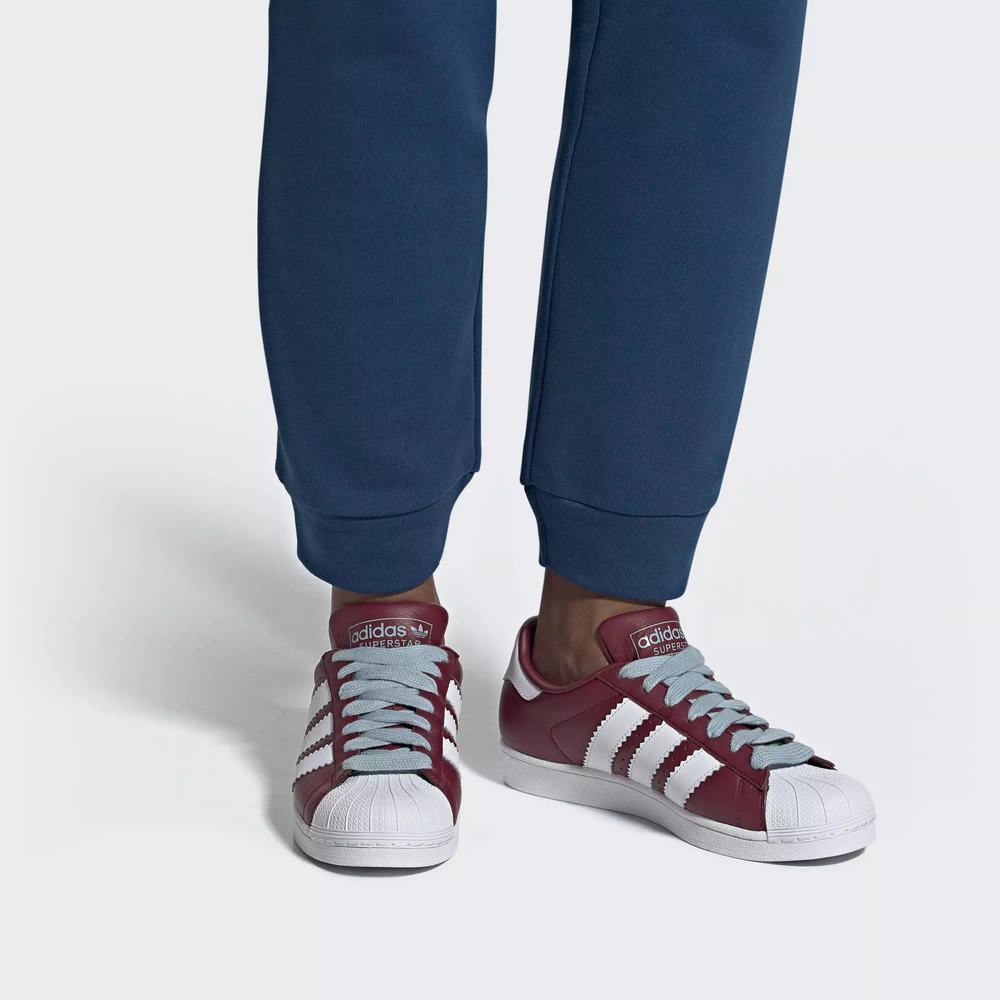 Adidas Superstar Tenis Rojos Para Hombre (MX-72185)